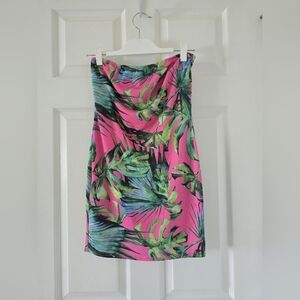 Monstera tropical dress in size M